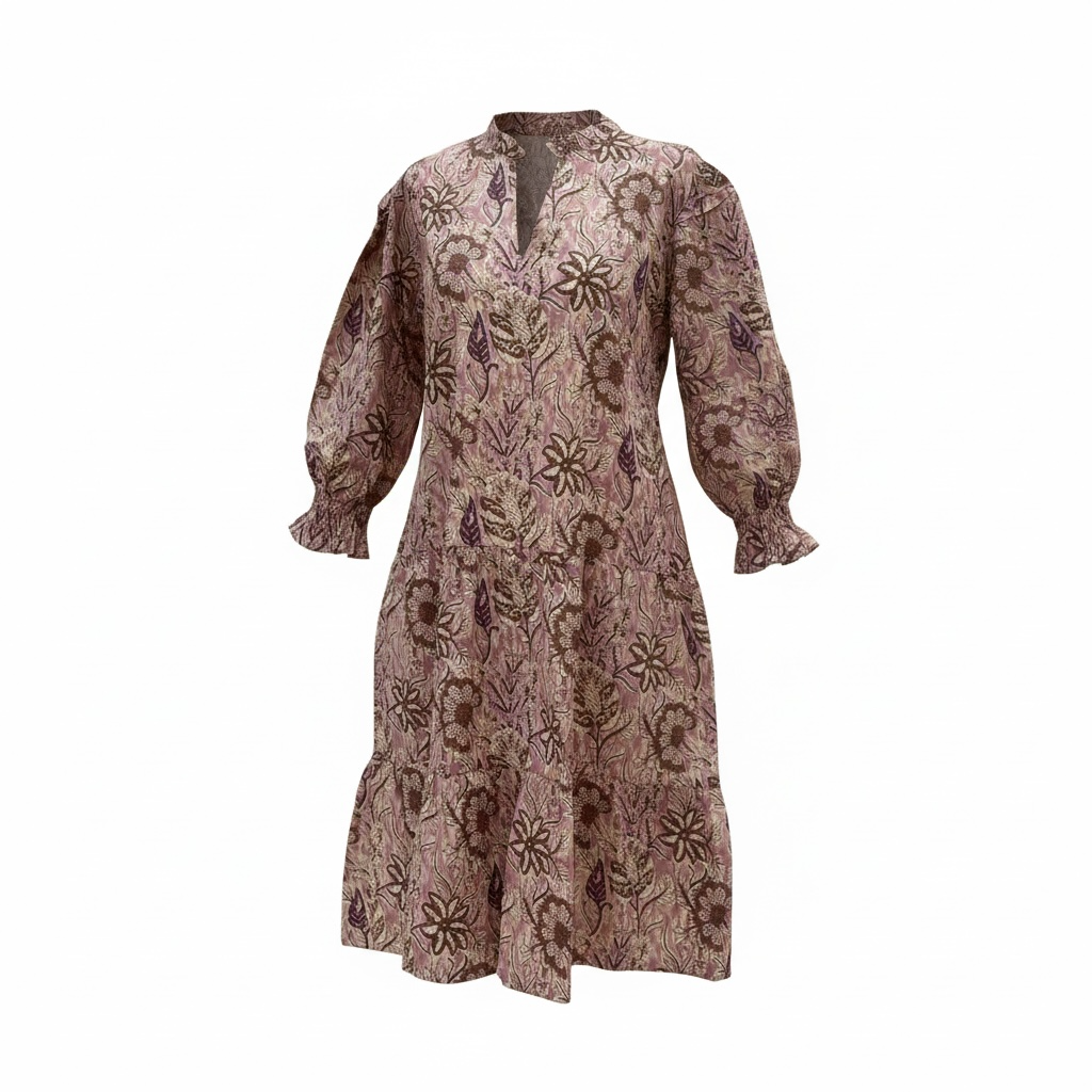 Frances Dress - Lilac Batik