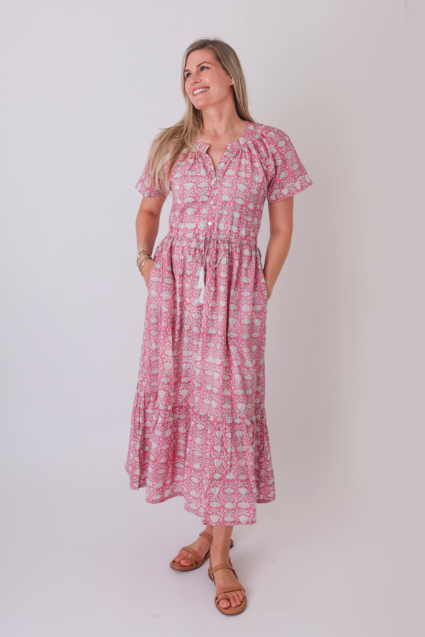 Lauren Dress- Pink Vine