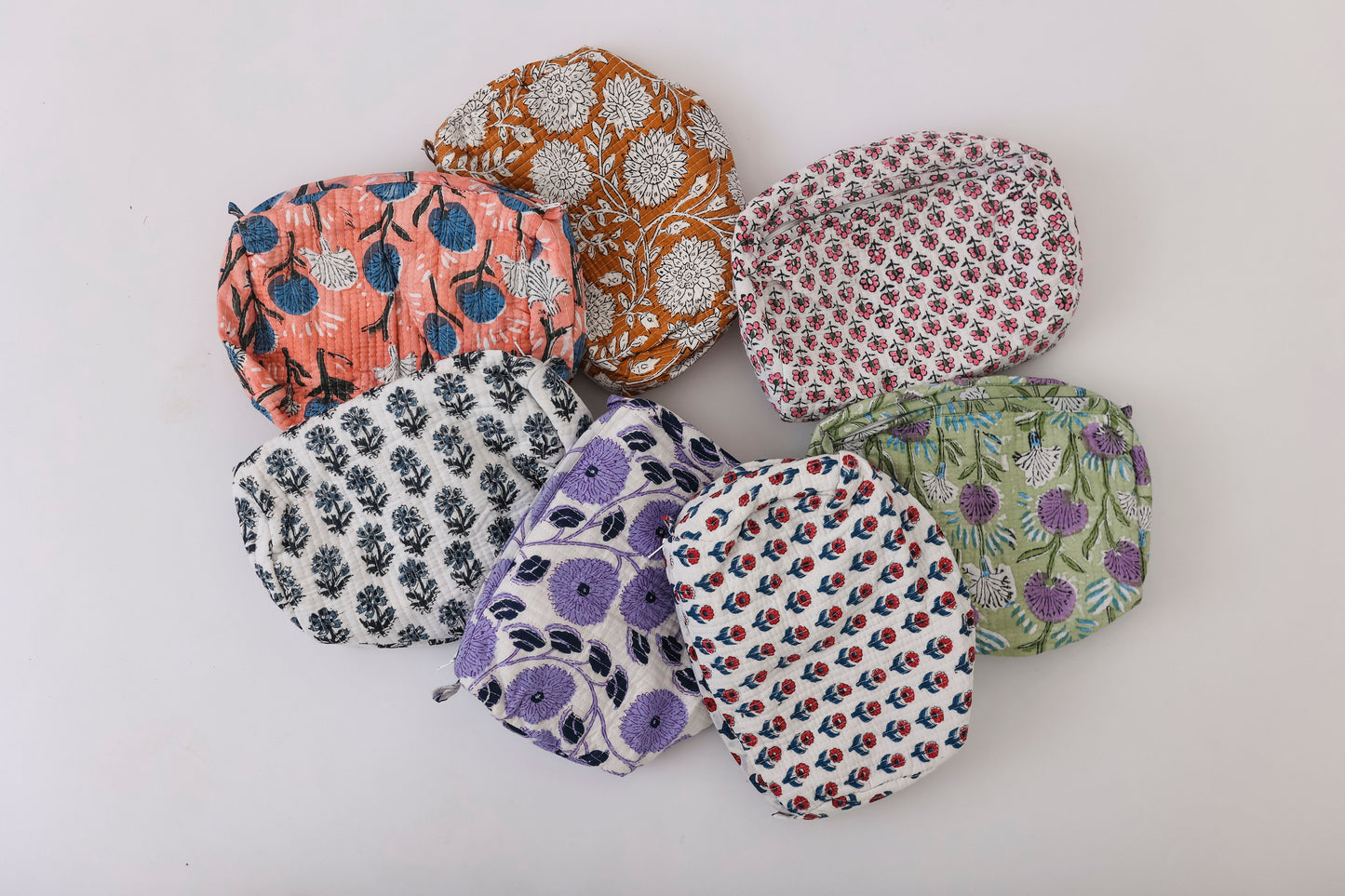 Quilted Accessories Pouches- Set of 3