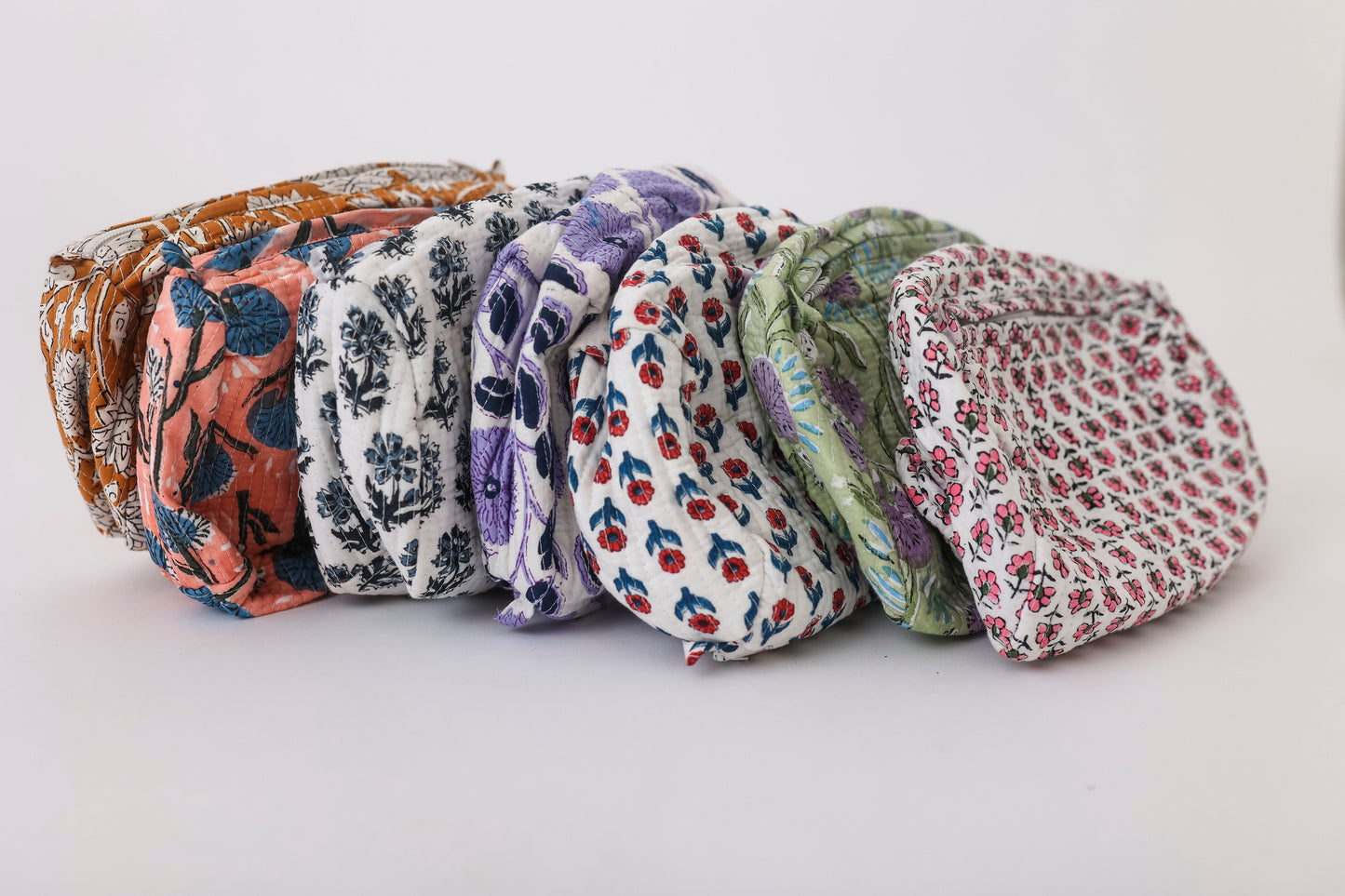 Quilted Accessories Pouches- Set of 3