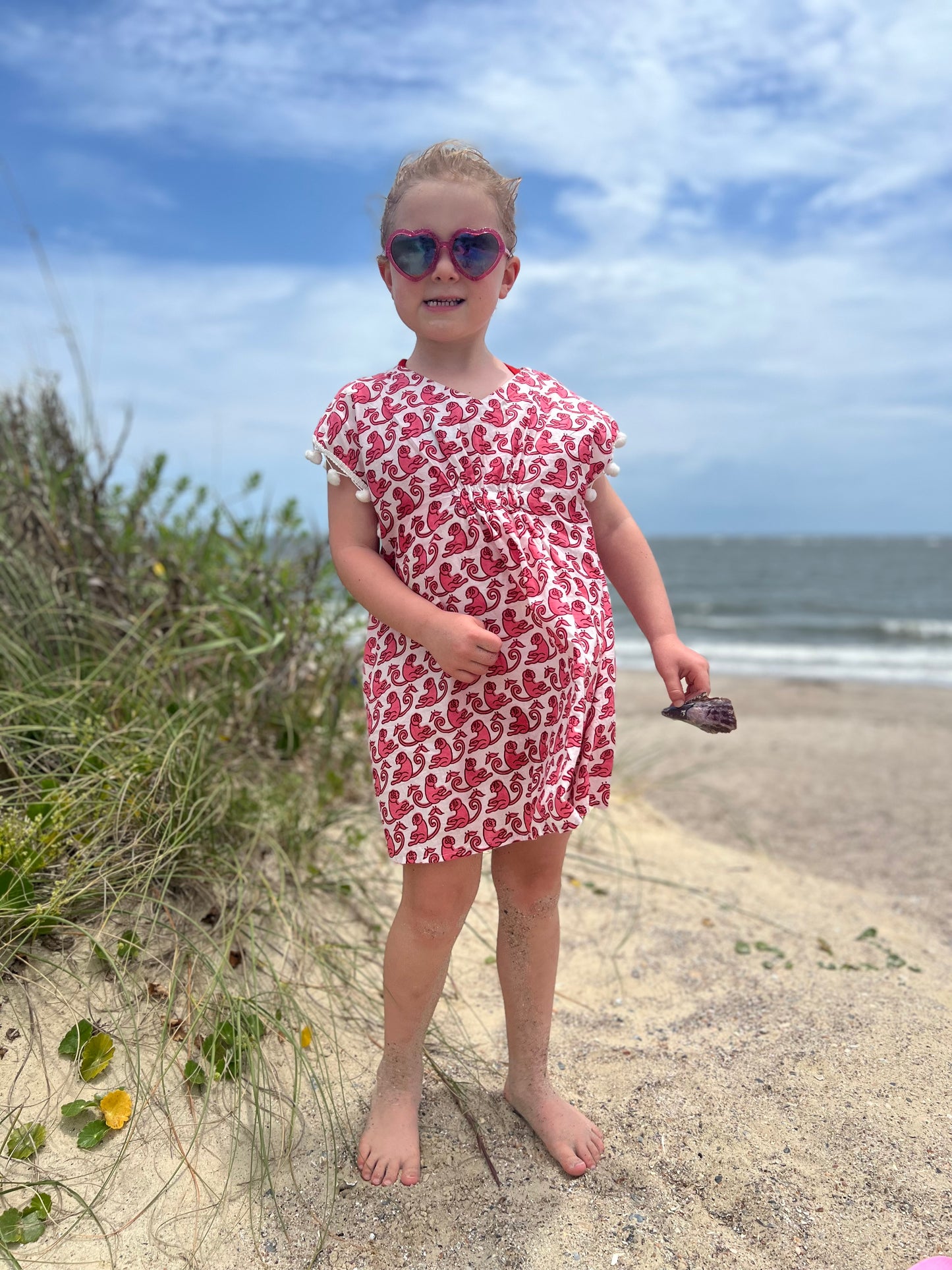 Beach Dress Coverup- Palm Beach Pink