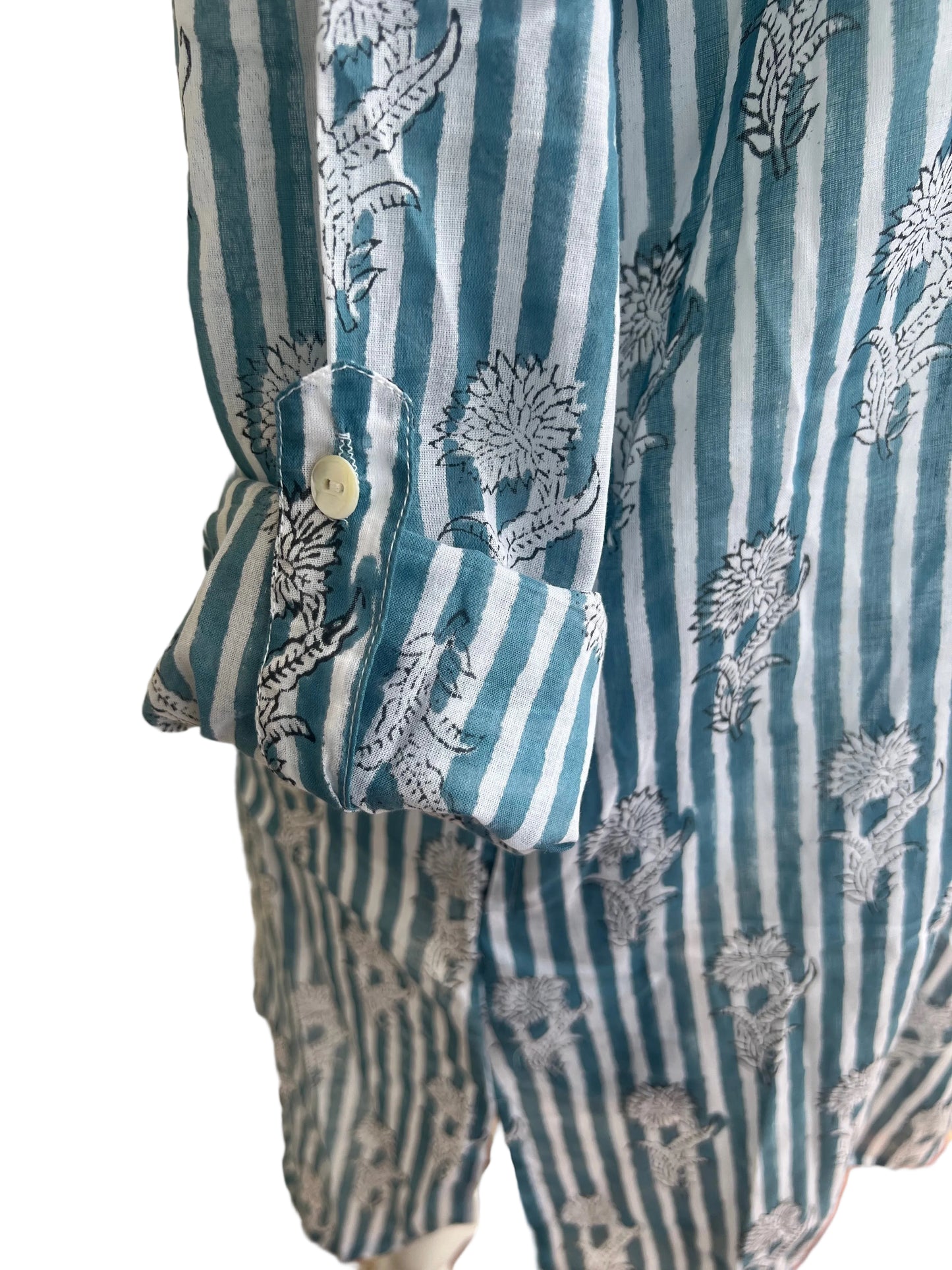 The Shorty Shirt Dress - French Blue Stripe