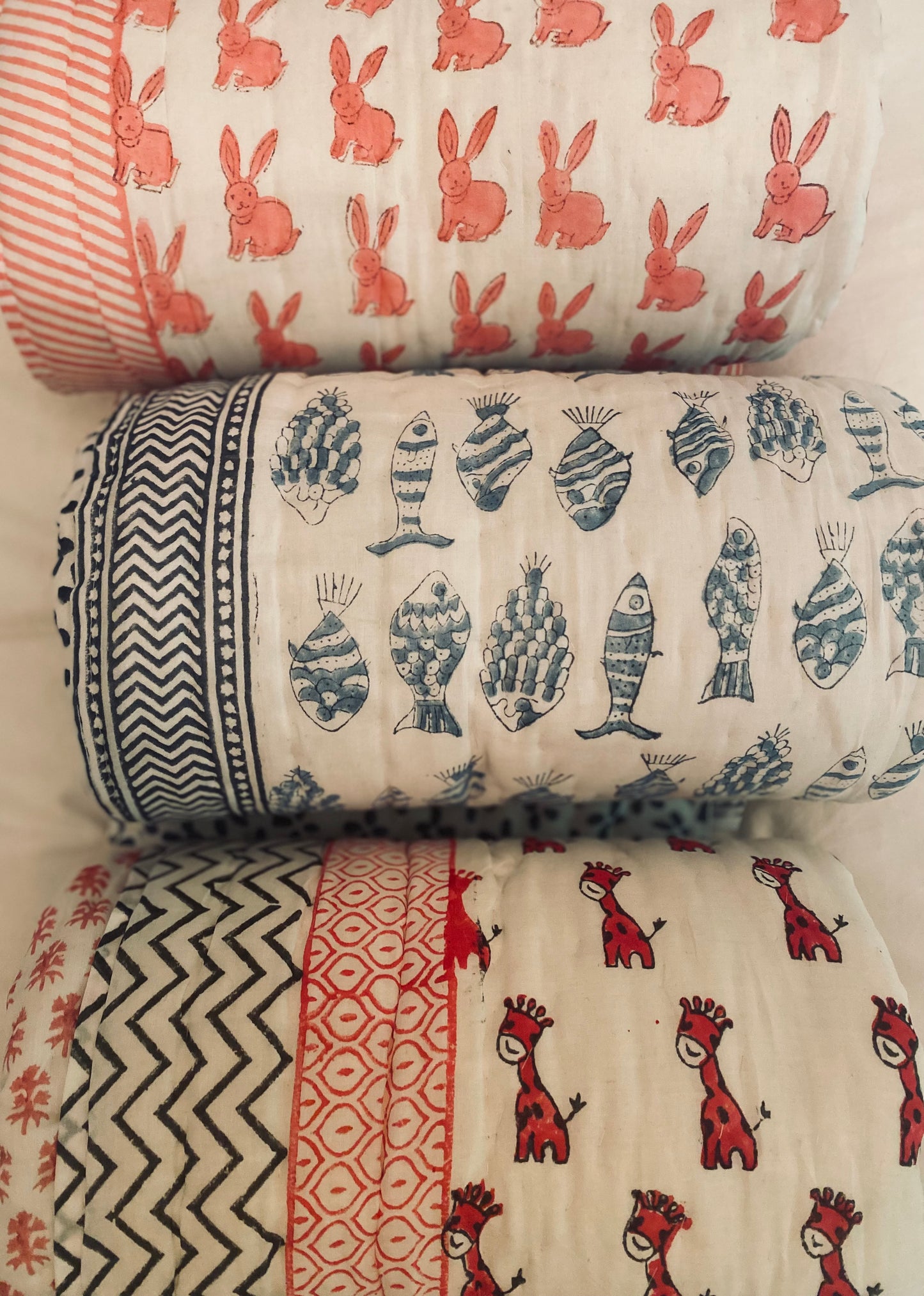 Kids Quilted Blanket- Fishy Fishy