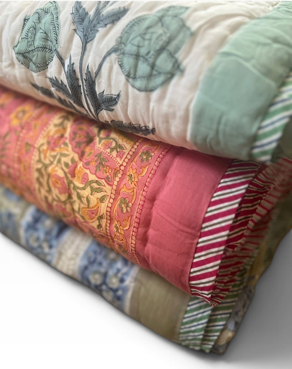 Block Print Quilt- Full/Queen Size