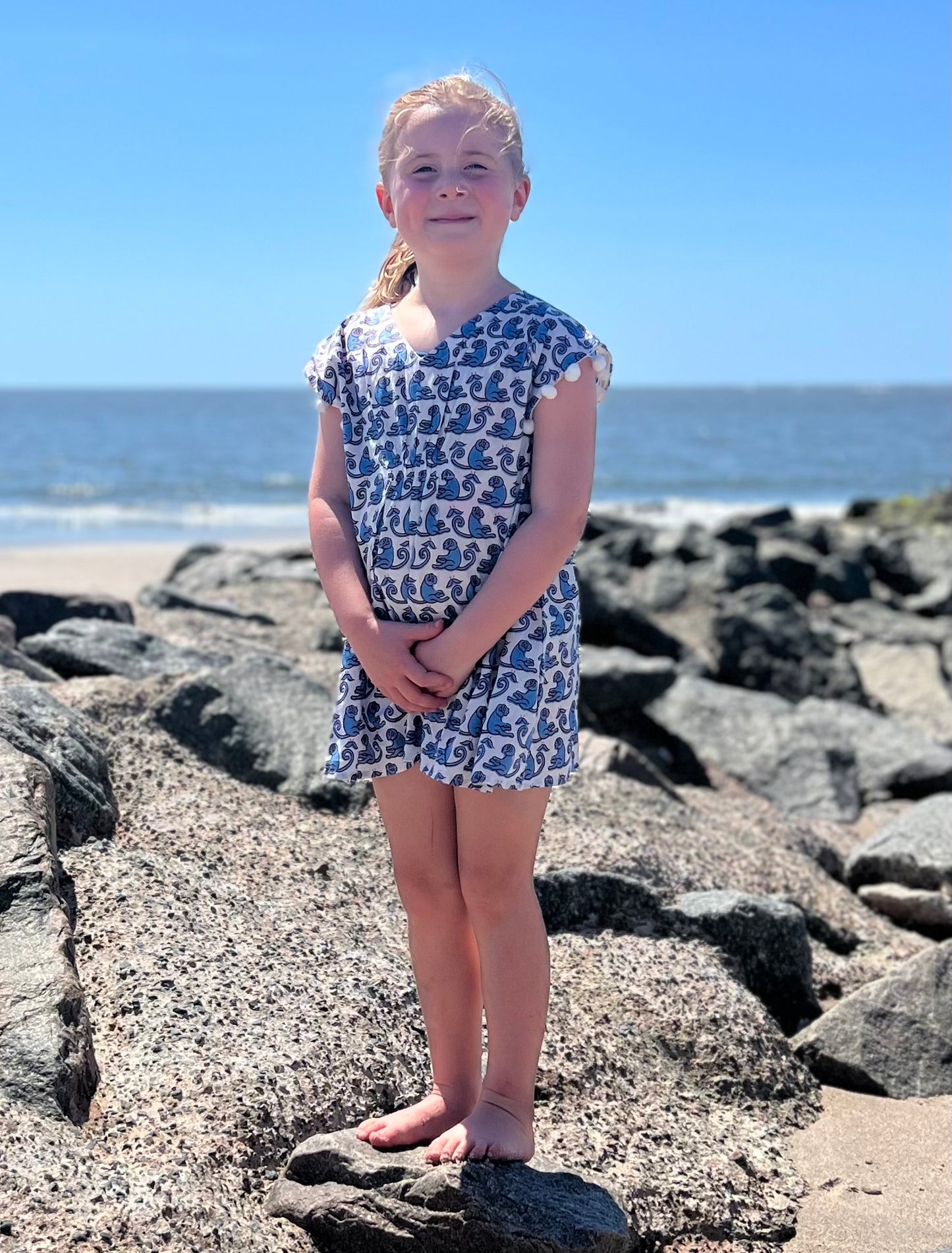 Beach Dress Coverup- Boca Blue (In Stock Ready to Ship!)