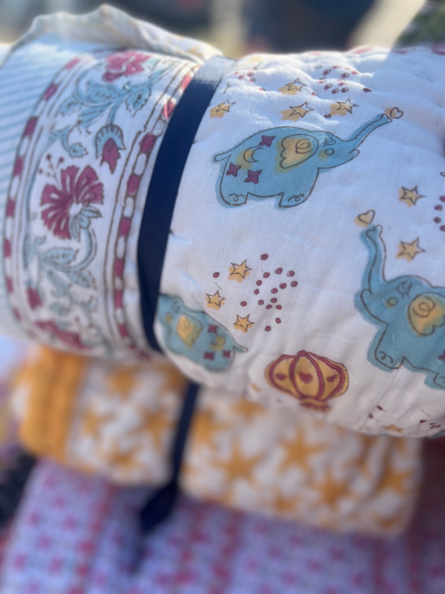 Kids Quilted Blankets - Elephant Parade