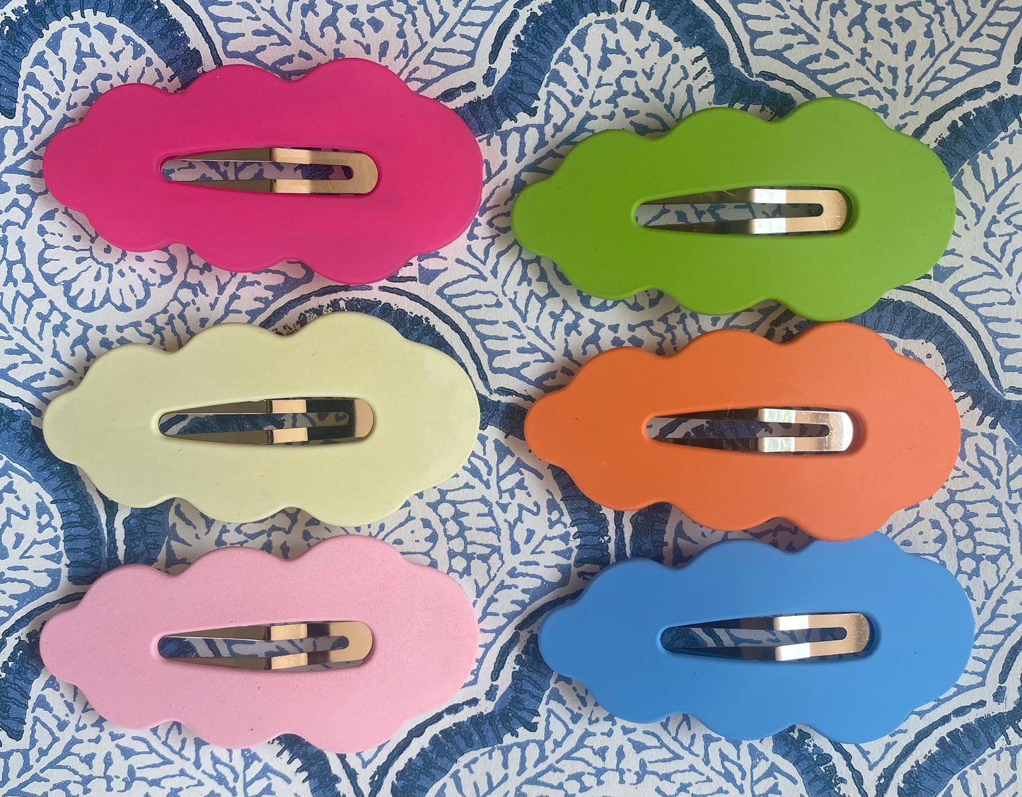 Retro Scallop Hair Clips