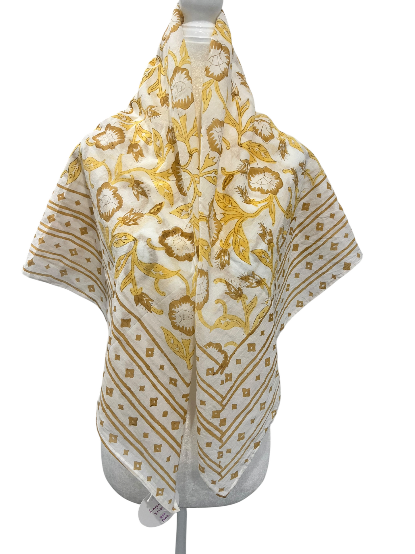 Block Print Large Square Scarf
