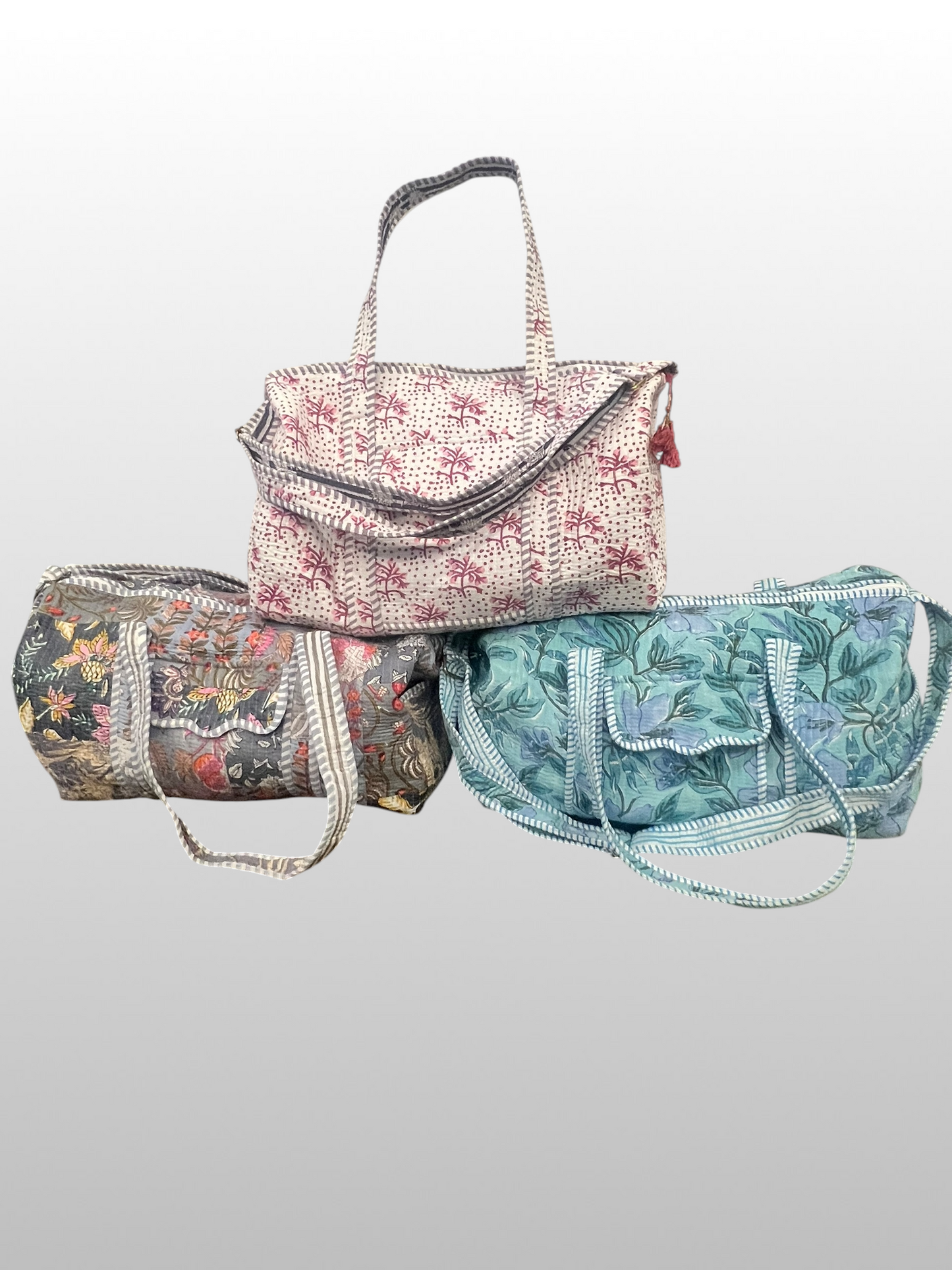The Block Print Duffel Bag