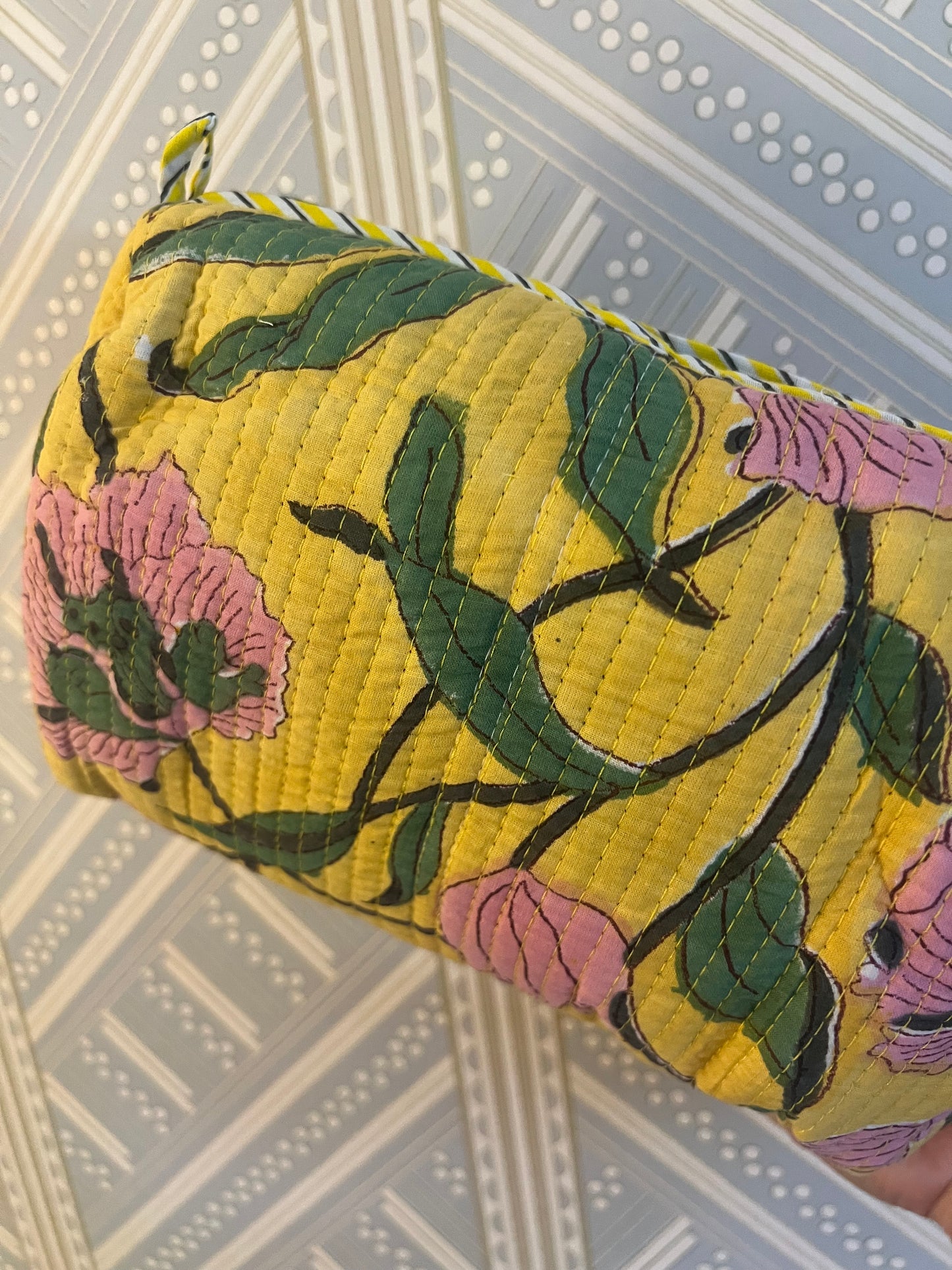 Quilted Accessories Pouches- Set of 3