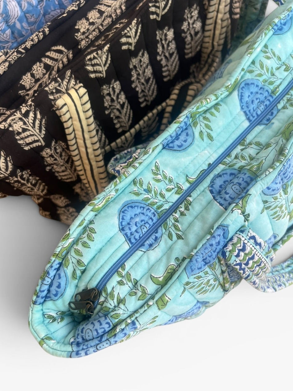The Go Everywhere Block Print Travel Tote