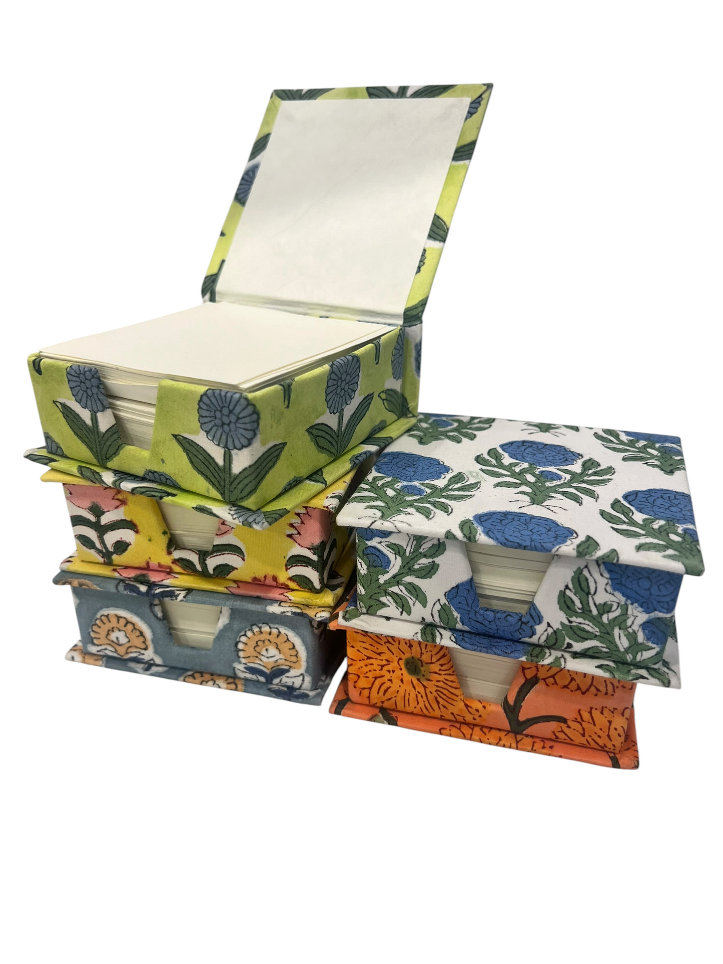 Block Print Notepaper Caddy Box