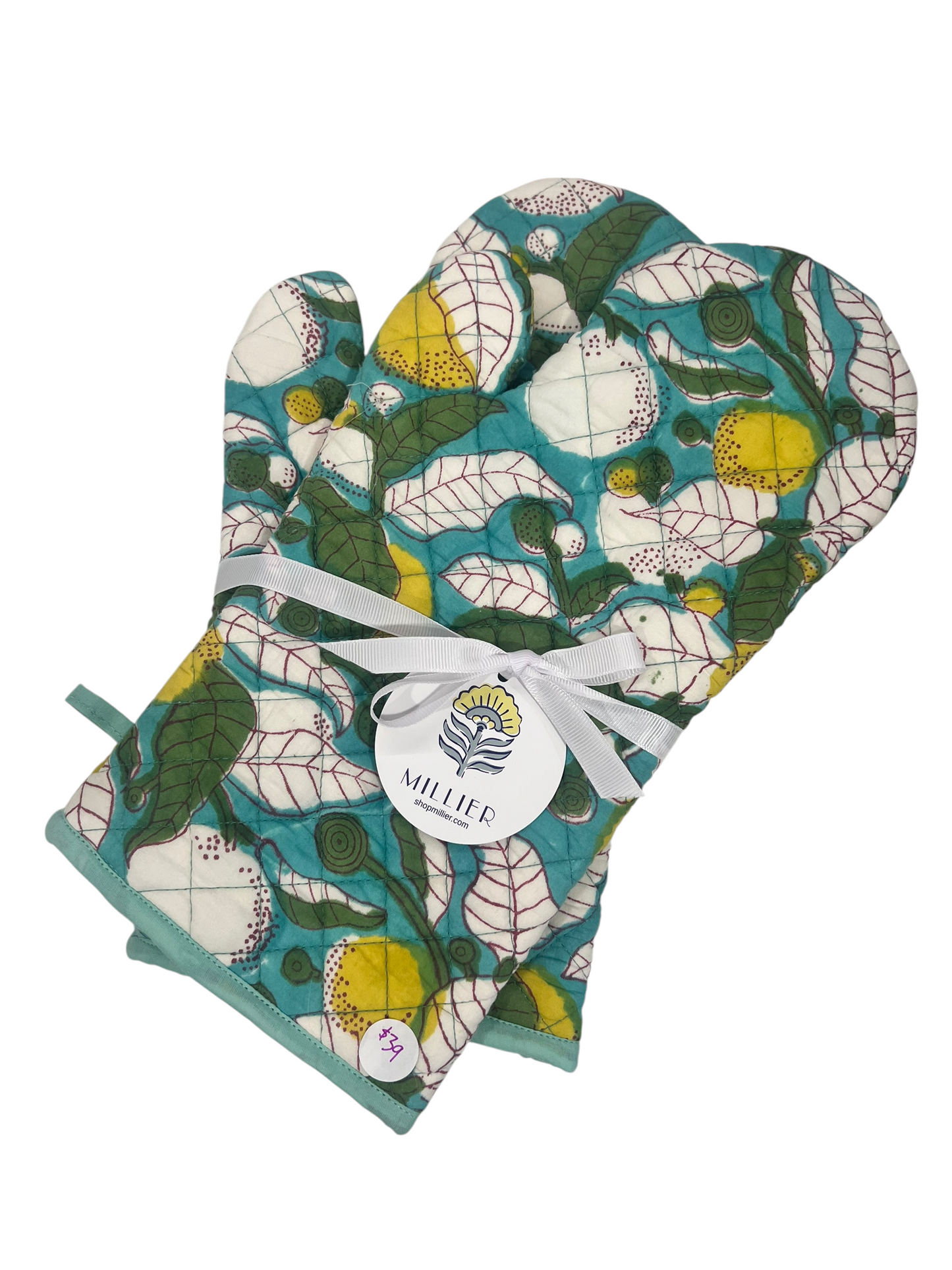 Block Print Oven Mitt Set