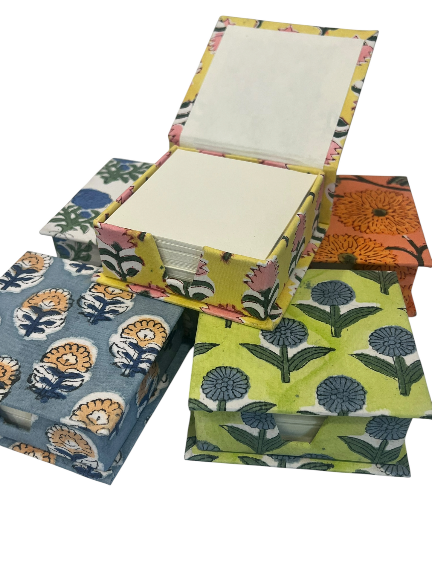 Block Print Notepaper Caddy Box