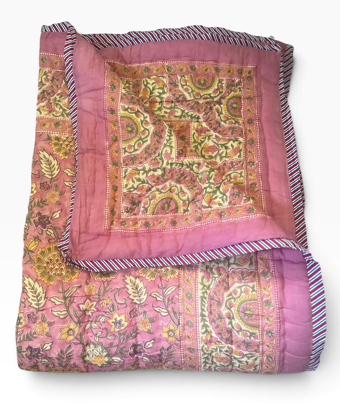 Block Print Quilt- Full/Queen Size