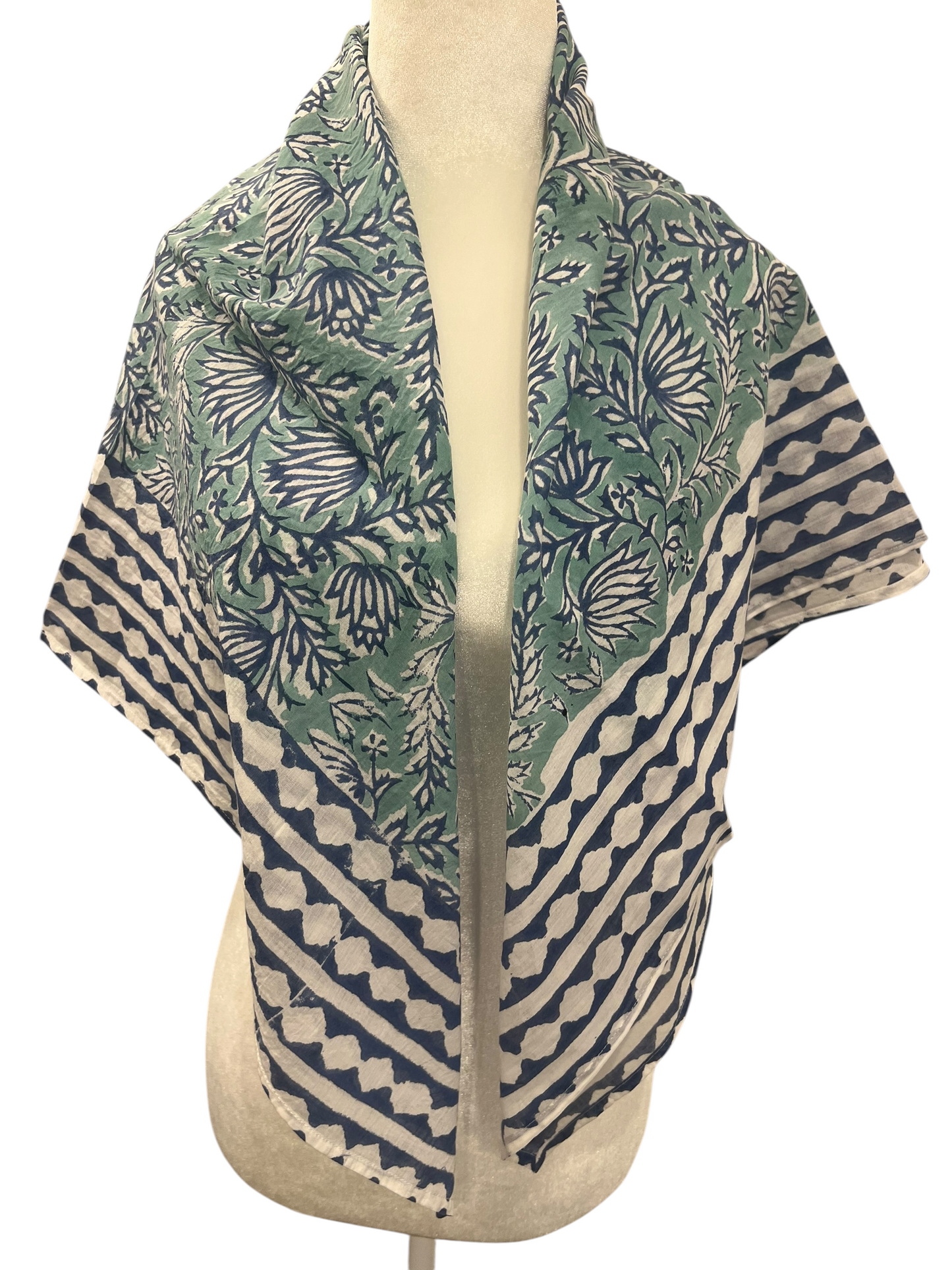 Block Print Large Square Scarf