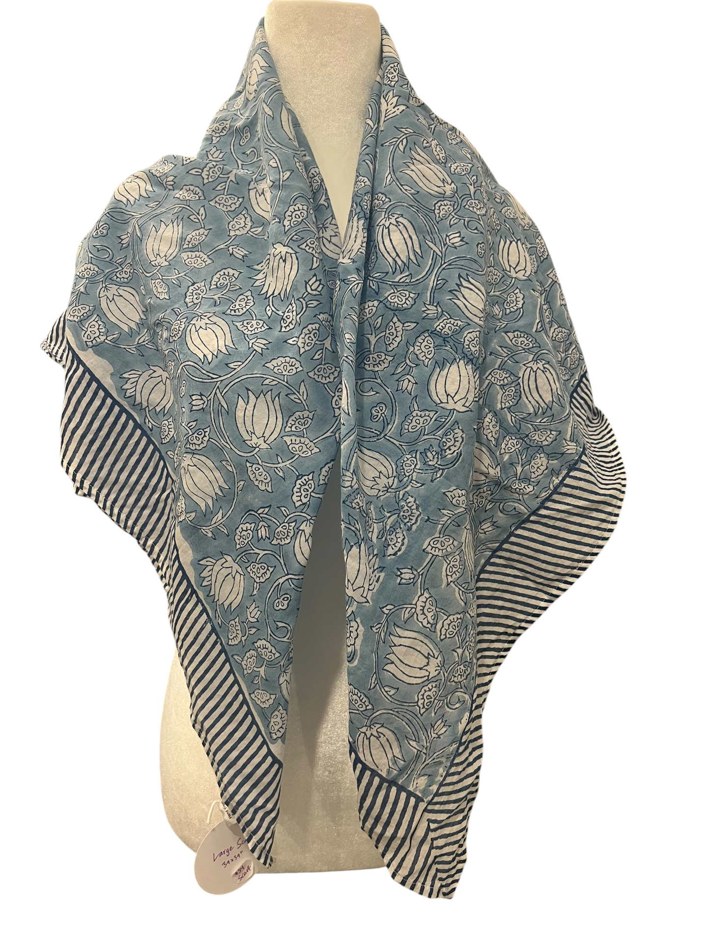 Block Print Large Square Scarf