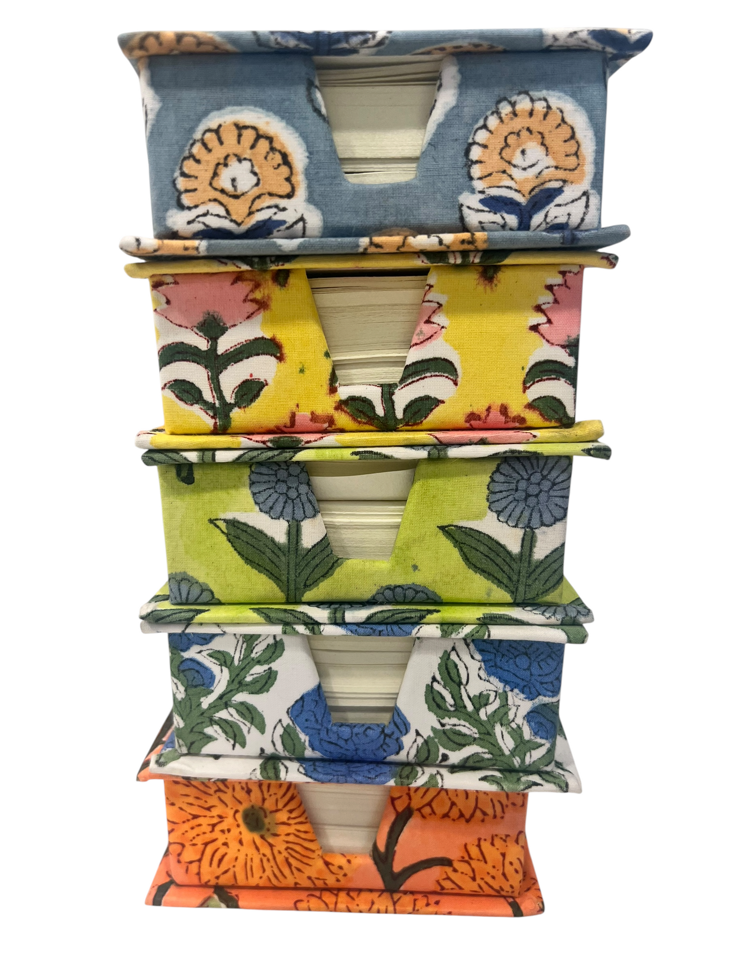 Block Print Notepaper Caddy Box