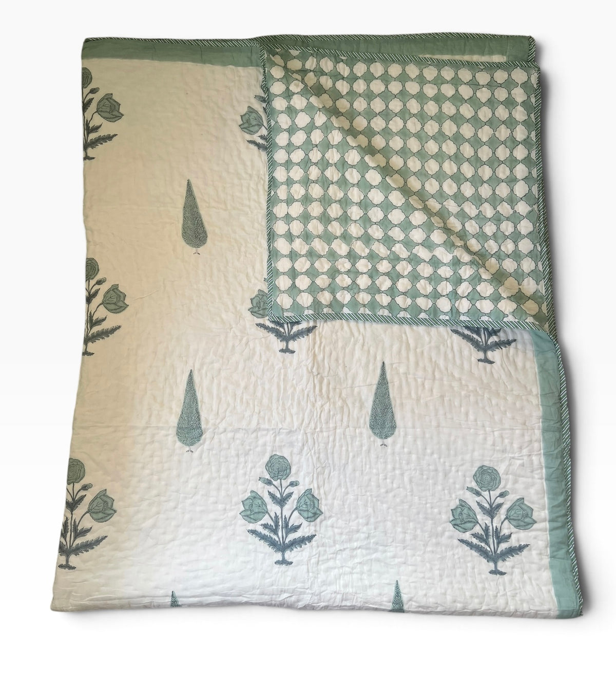 Block Print Quilt- Full/Queen Size