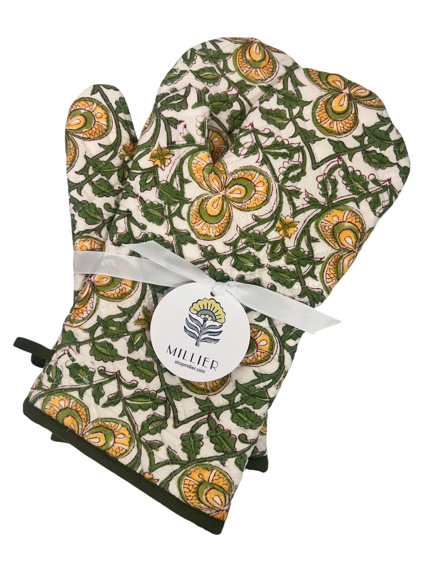 Block Print Oven Mitt Set