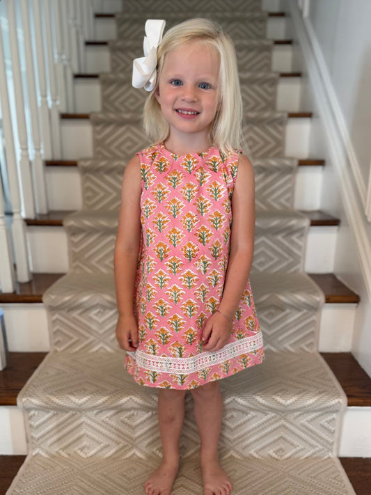 Jane Classic Shift Dress - Bright Apricot