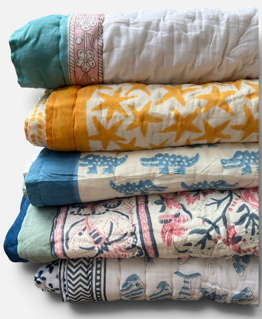 Kids Quilted Blankets - Crib Size
