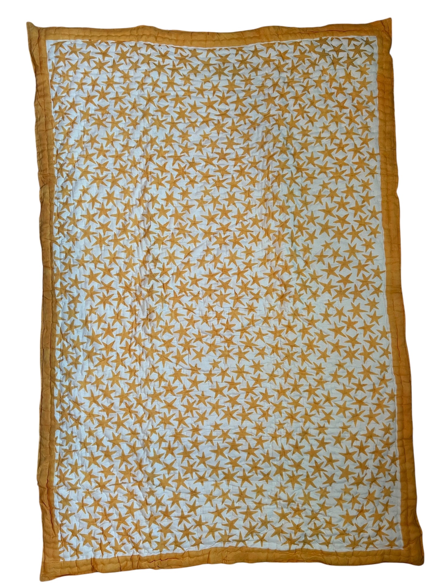 Kids Quilted Blankets - Yellow Starfish