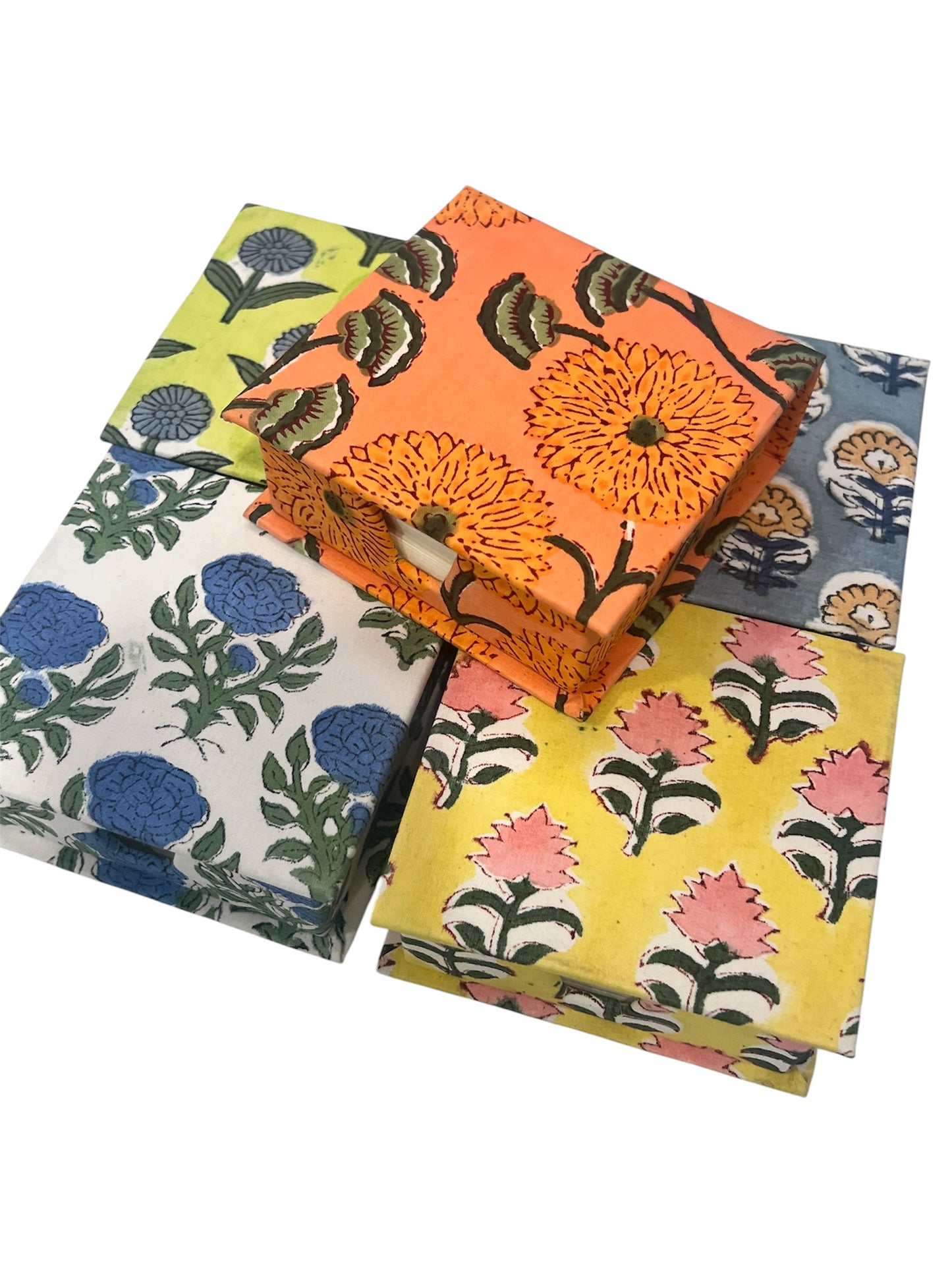 Block Print Notepaper Caddy Box