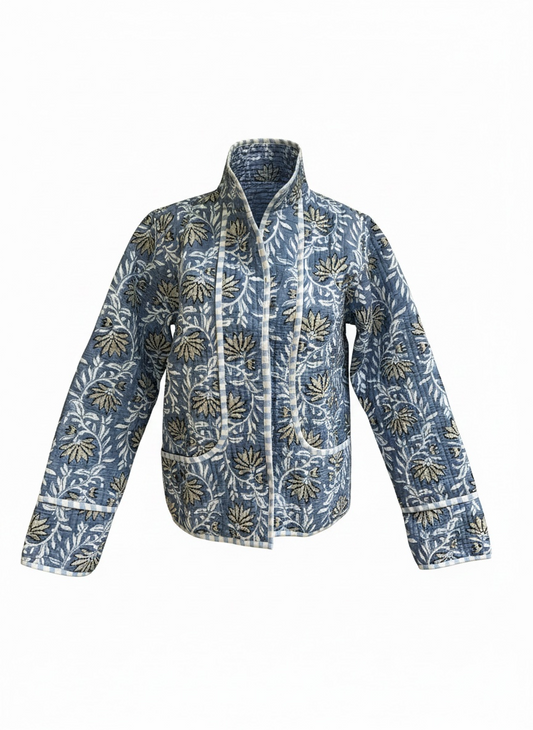 The Millier Jacket - Denim Blue Floral