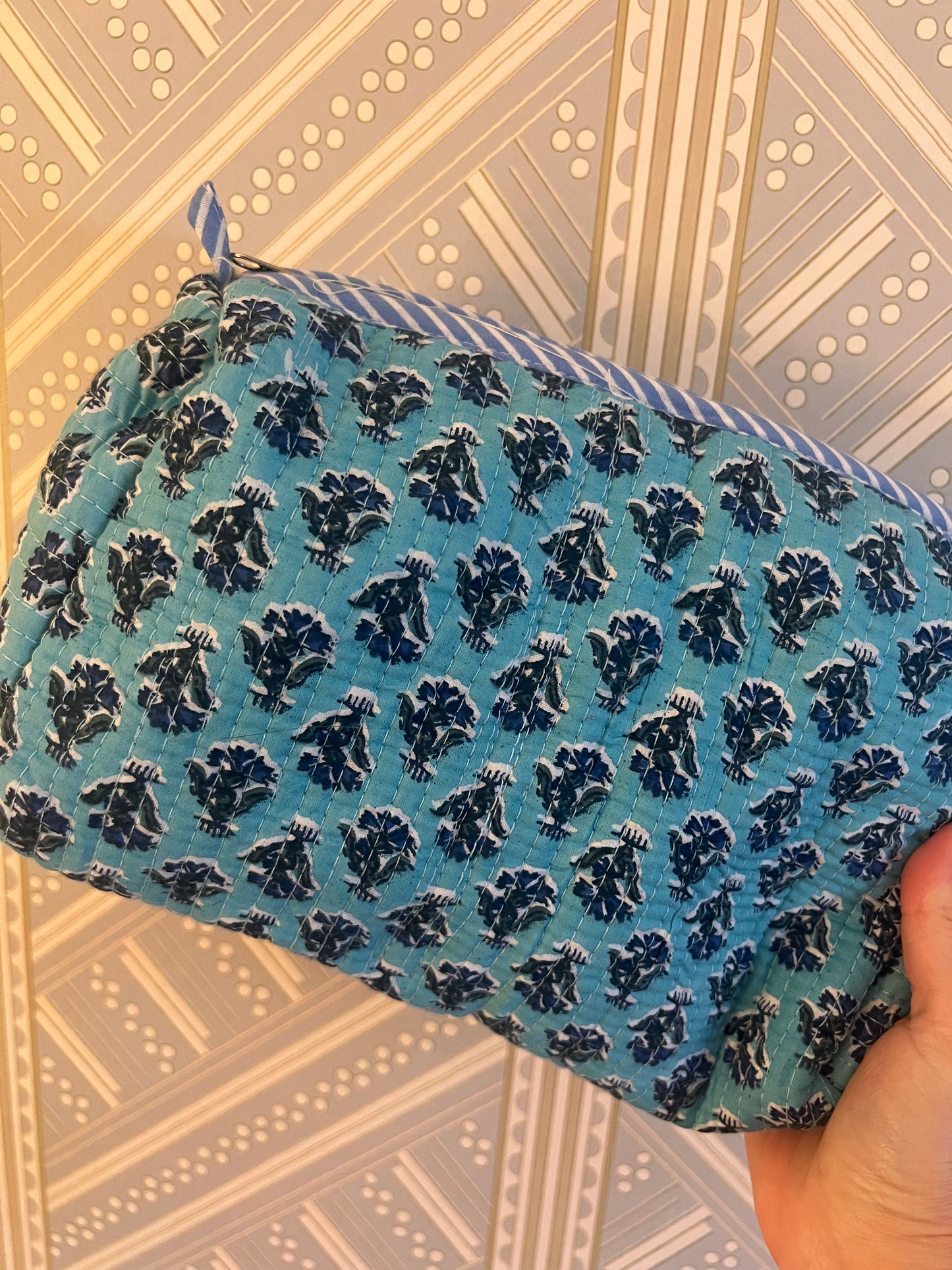 Quilted Accessories Pouches- Set of 3