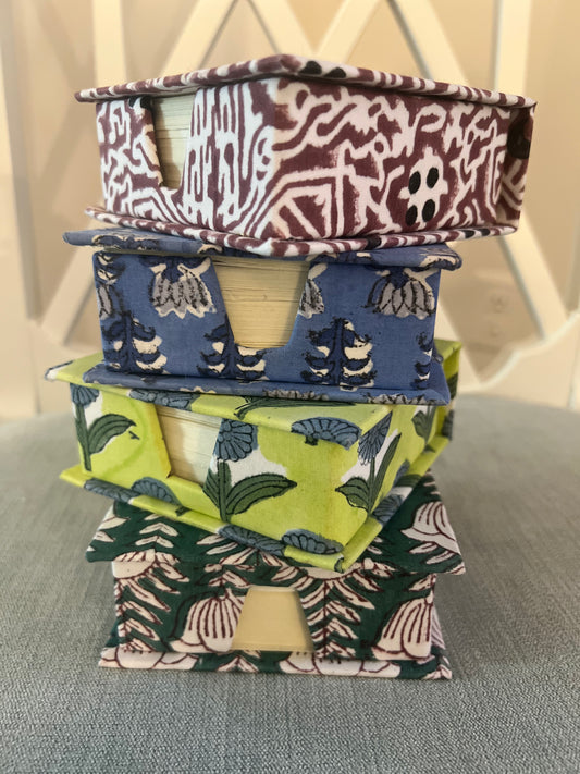 Block Print Notepaper Caddy Box