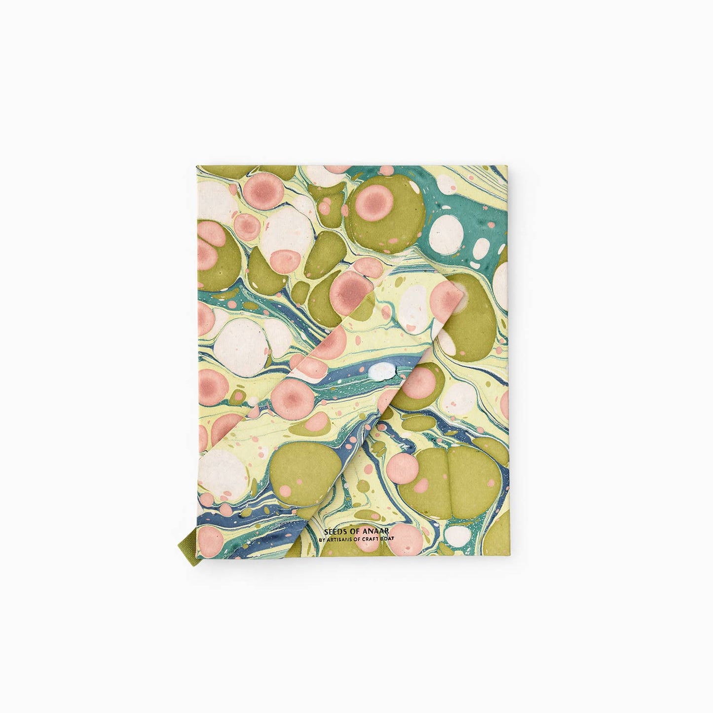 Hand Marbled Photo Picture Frame- Spring Green